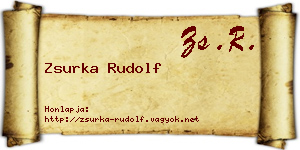 Zsurka Rudolf névjegykártya